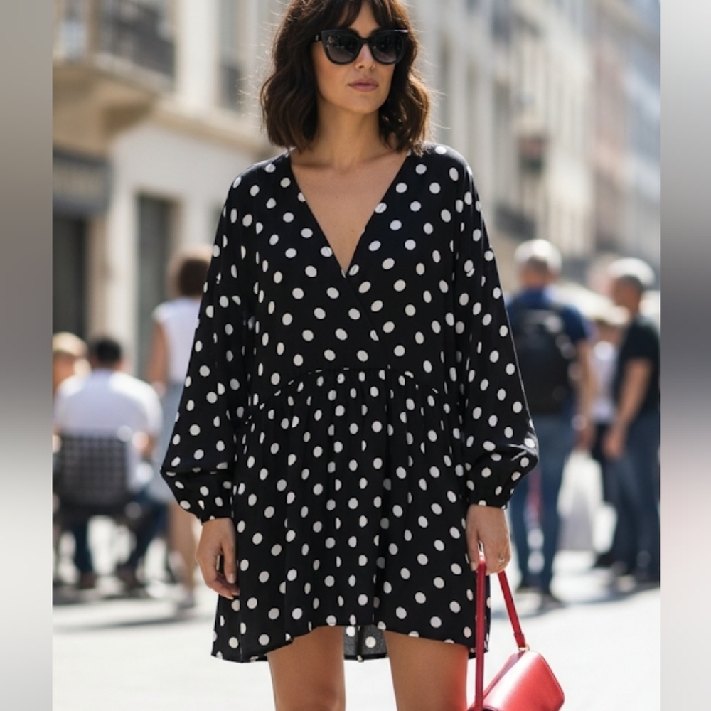 Asos Design oversized polka dot tunic dress 10